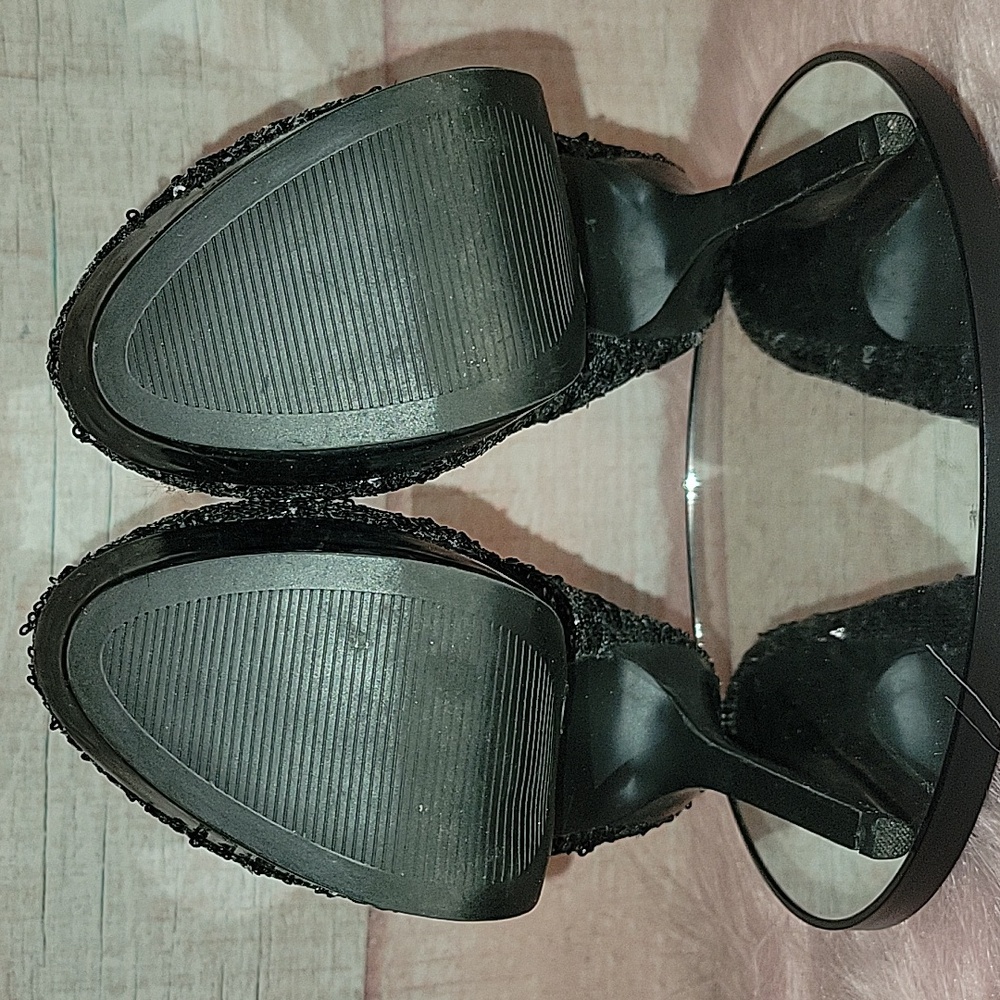Dots black sequins platform heels - Picture 7 of 8